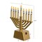 Vintiquewise Wall Mount 9-Branch Hanukkah Menorah with LED Candles Illuminated Display Contemporary Decorative Accent Judaica Centerpiece and Meaningful Gift for Hanukkah Celebrations